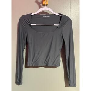 Abercrombie & Fitch Square Neck Long Sleeve Top